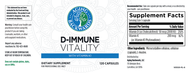 D- Immune Vitality - Aging Backwards Wellness